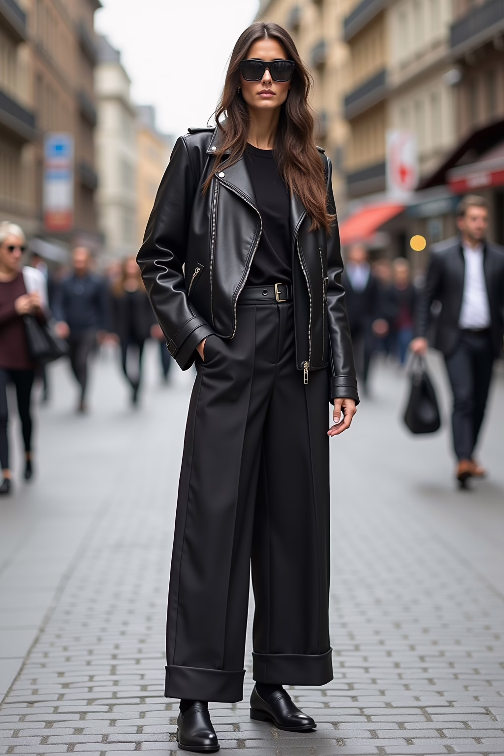 8 Outfit-Ideen: Weite Hose kombinieren 17 outfit weite hose kombinieren outline 5